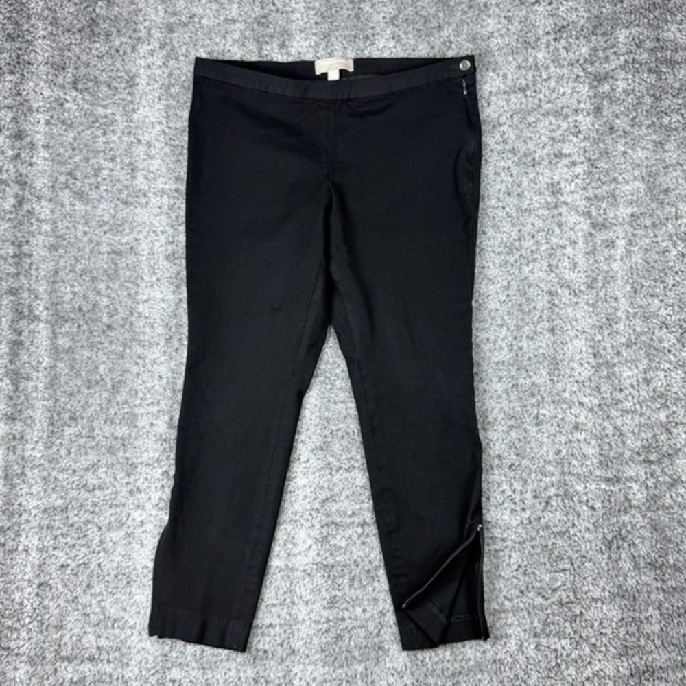 Banana Republic Sloan Fit Women's 10 Black Ankle‎ Work Trouser Pants Side Zip